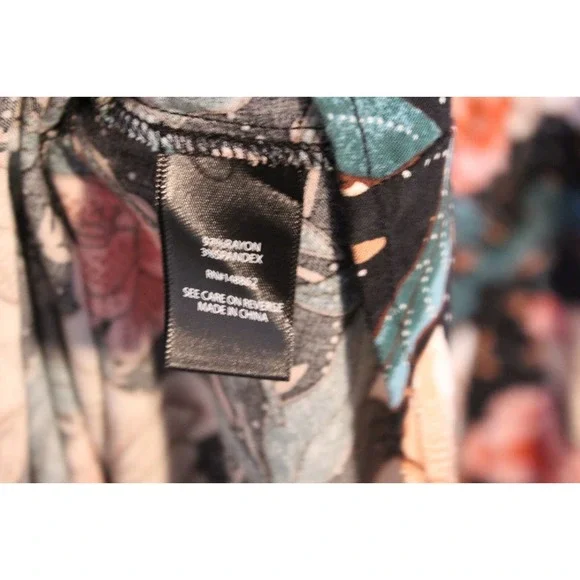 Torrid Floral Button Midi Challis Shirt Dress Black Plus Size 3 3X H14301 - Picture 14 of 16